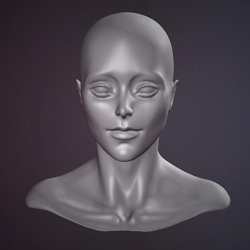Female face sculpt preview image